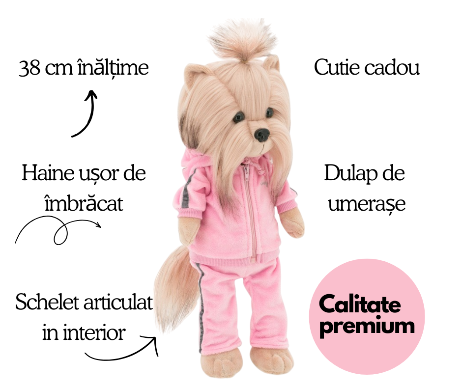 Lucky Yoyo la Antrenament – Căţeluşă de Pluş Premium Lucky Doggy