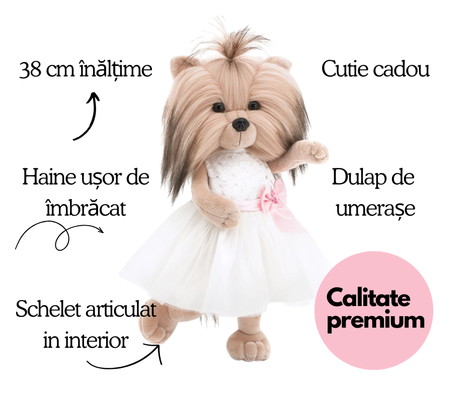 Lucky Yoyo Elegance – Căţeluşă de Pluş Premium Lucky Doggy