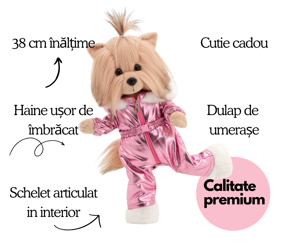 Lucky Yoyo în Drumeție – Căţeluşă de Pluş Premium Lucky Doggy