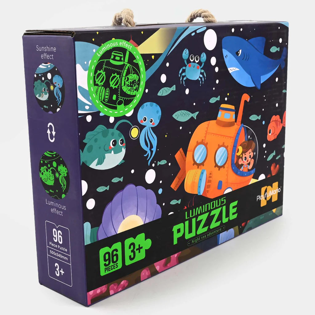 Set Cadou „Îmbrățișări și Aventuri” – Ursuleț Personalizat & Puzzle Fosforescent Ocean