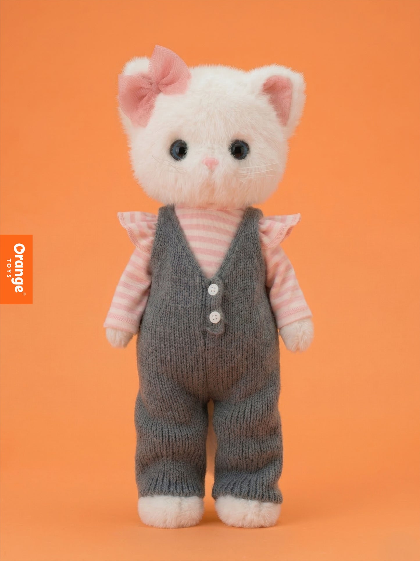 Lucky Kitty Stylish – Pisicuță Premium de Pluş, 38 cm