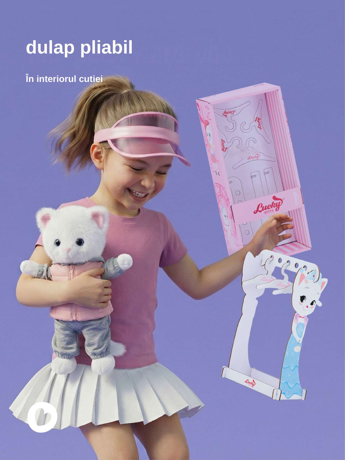 Lucky Kitty Sport – Pisicuță Premium de Pluş, 38 cm