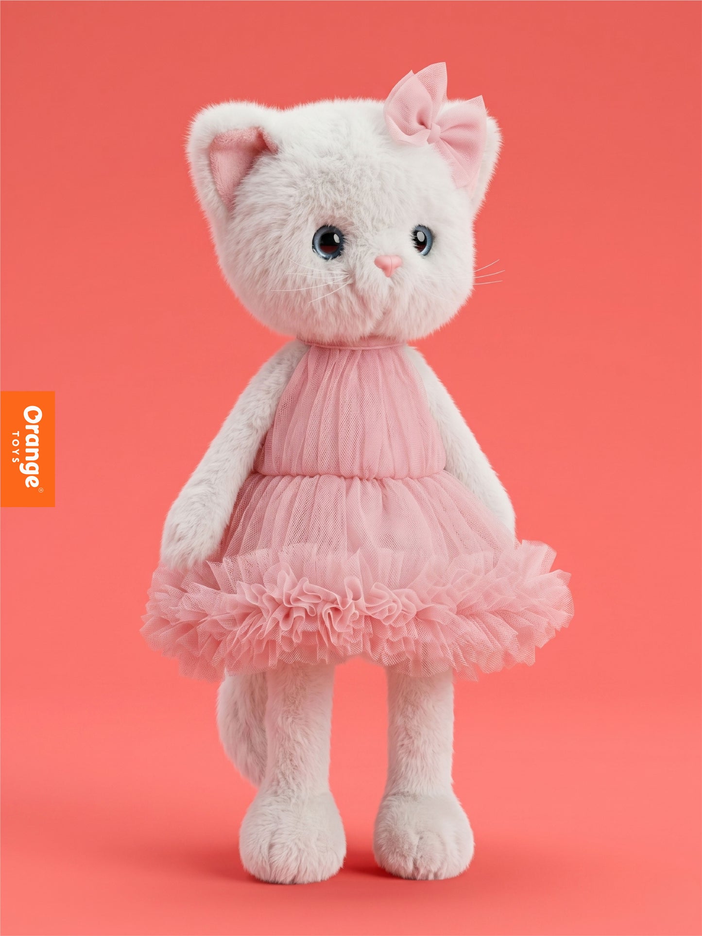 Lucky Kitty Candy – Pisicuță Premium de Pluş, 38 cm