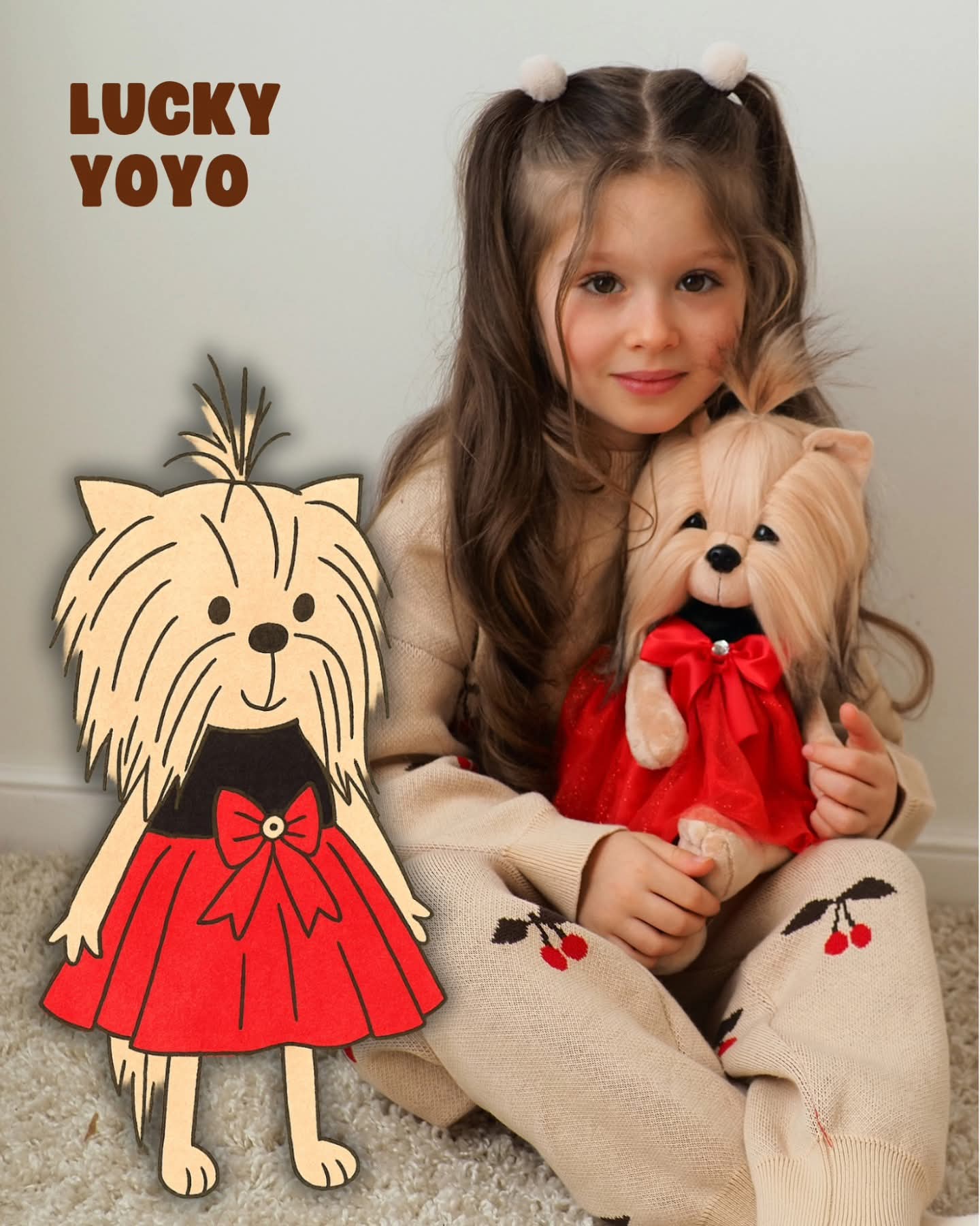 Lucky Yoyo Fiesta – Căţeluşă de Pluş Premium Lucky Doggy