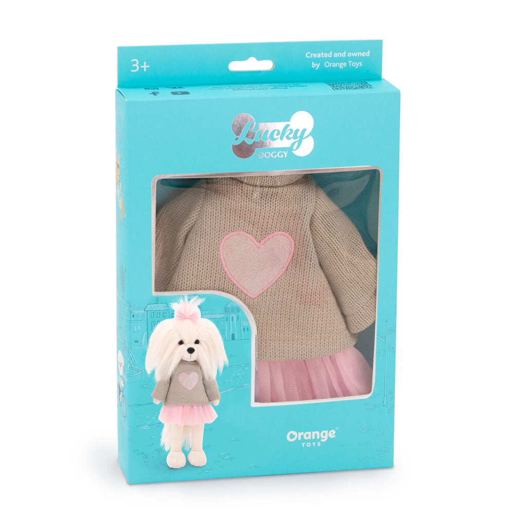 Set de hăinuțe Premium Pink Heart Lucky Doggy