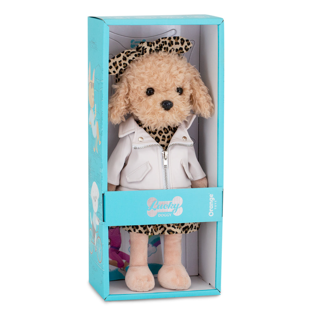 Lucky Fendi în Ținută Elegantă – Căţeluşă de Pluş Premium Lucky Doggy