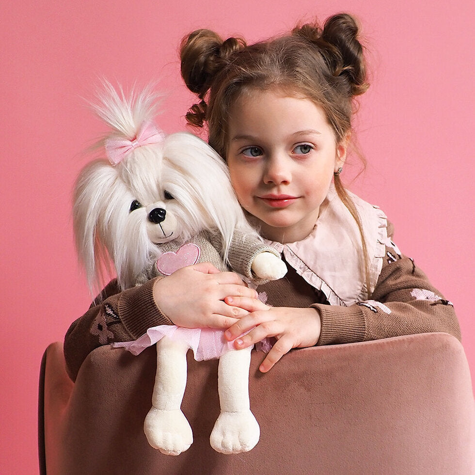 Lucky Mimi Pink Heart – Căţeluşă de Pluş Premium Lucky Doggy