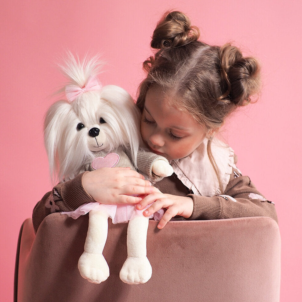 Lucky Mimi Pink Heart – Căţeluşă de Pluş Premium Lucky Doggy