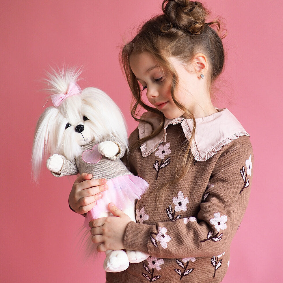 Lucky Mimi Pink Heart – Căţeluşă de Pluş Premium Lucky Doggy