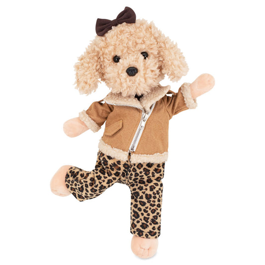 Lucky Fendy în Ținută Leopard – Căţeluşă de Pluş Premium Lucky Doggy