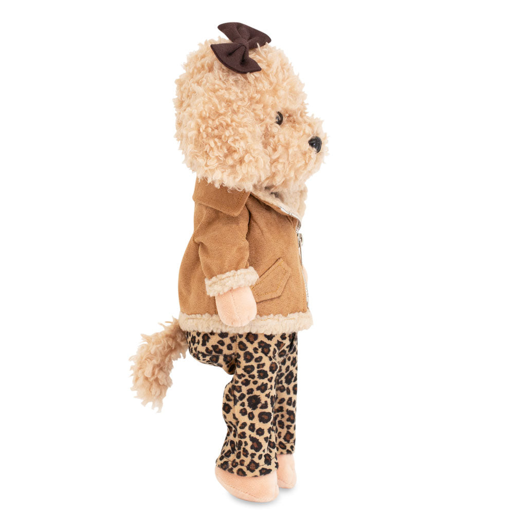 Lucky Fendy în Ținută Leopard – Căţeluşă de Pluş Premium Lucky Doggy