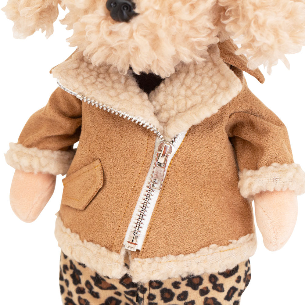 Lucky Fendy în Ținută Leopard – Căţeluşă de Pluş Premium Lucky Doggy
