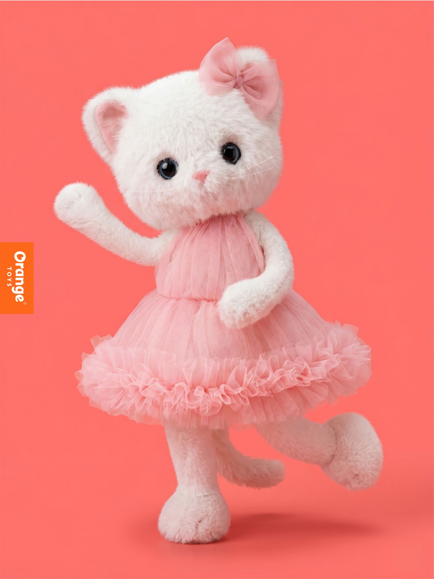 Lucky Kitty Candy – Pisicuță Premium de Pluş, 38 cm