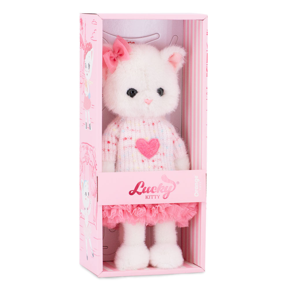 Lucky Kitty Charm – Pisicuță Premium de Pluş, 38 cm