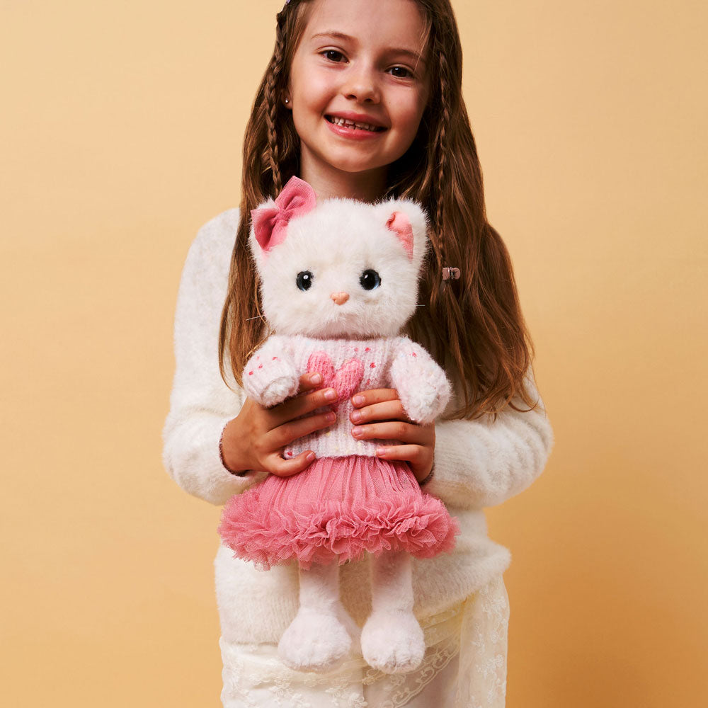 Lucky Kitty Charm – Pisicuță Premium de Pluş, 38 cm
