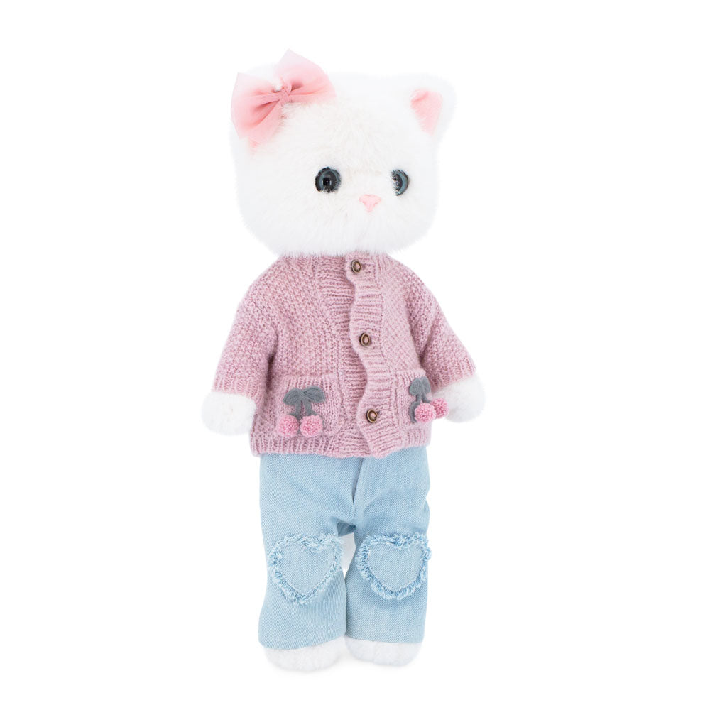 Lucky Kitty Cherries – Pisicuță Premium de Pluş, 38 cm