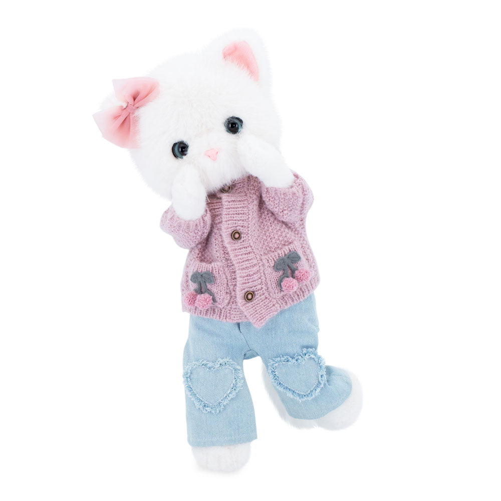 Lucky Kitty Cherries – Pisicuță Premium de Pluş, 38 cm