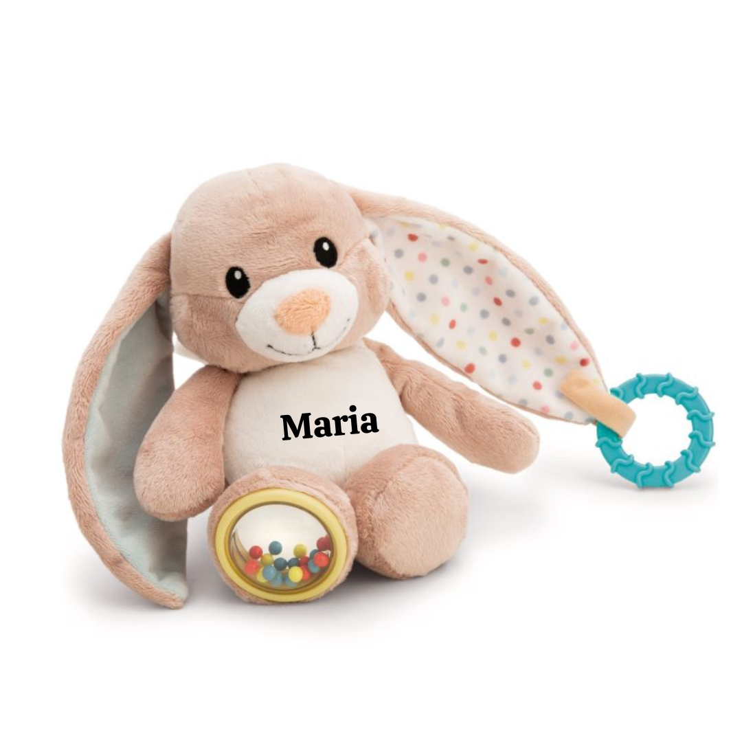 Iepurașul Fjella – Jucărie Premium PERSONALIZATĂ cu Aripioare, Funcții Tactile și Sonore (23 cm)