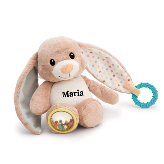 Iepurașul Fjella – Jucărie Premium PERSONALIZATĂ cu Aripioare, Funcții Tactile și Sonore (23 cm)