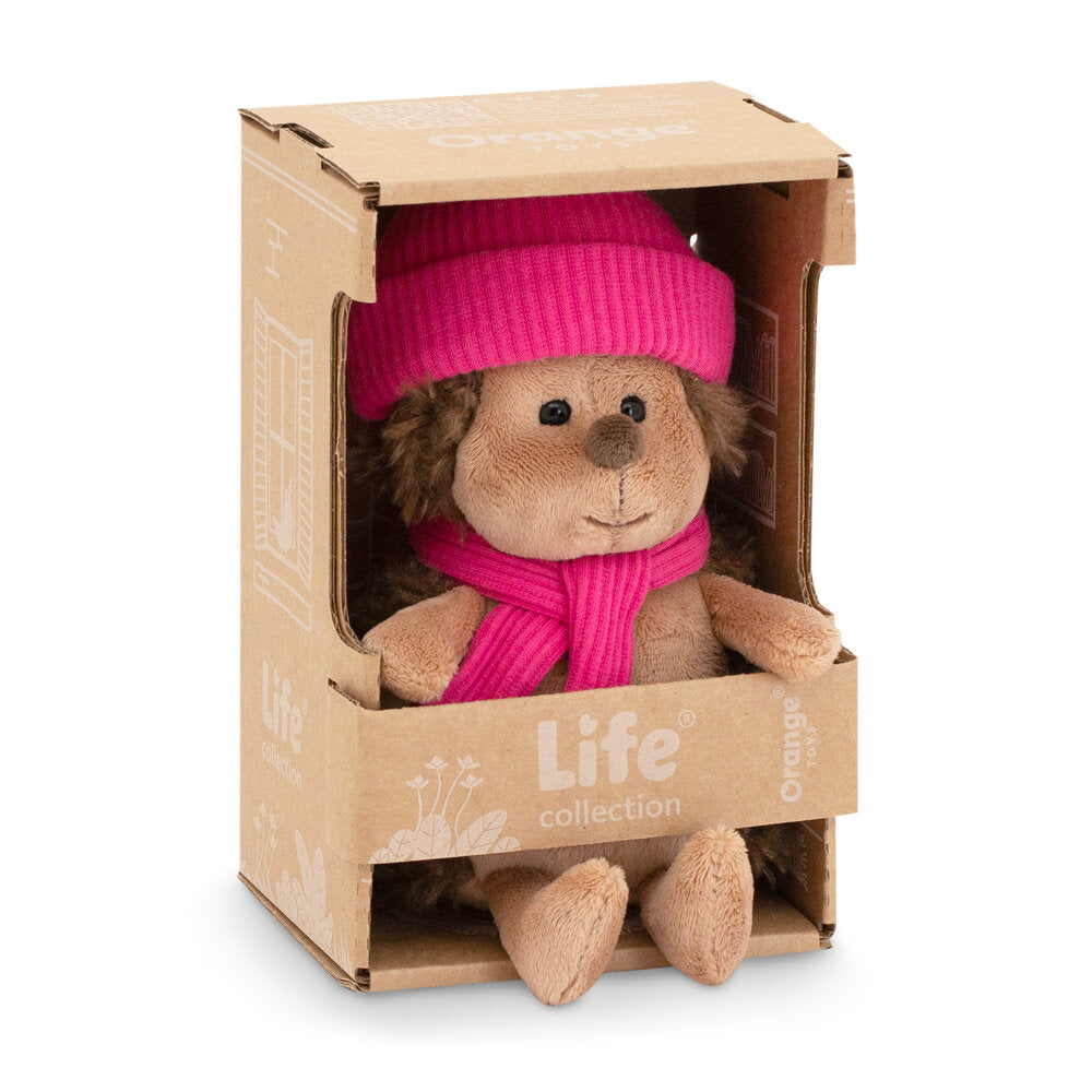 Life – Fluffy Ariciul pufos cu căciuliță roz, în cutie de colorat tip căsuță (18 cm)