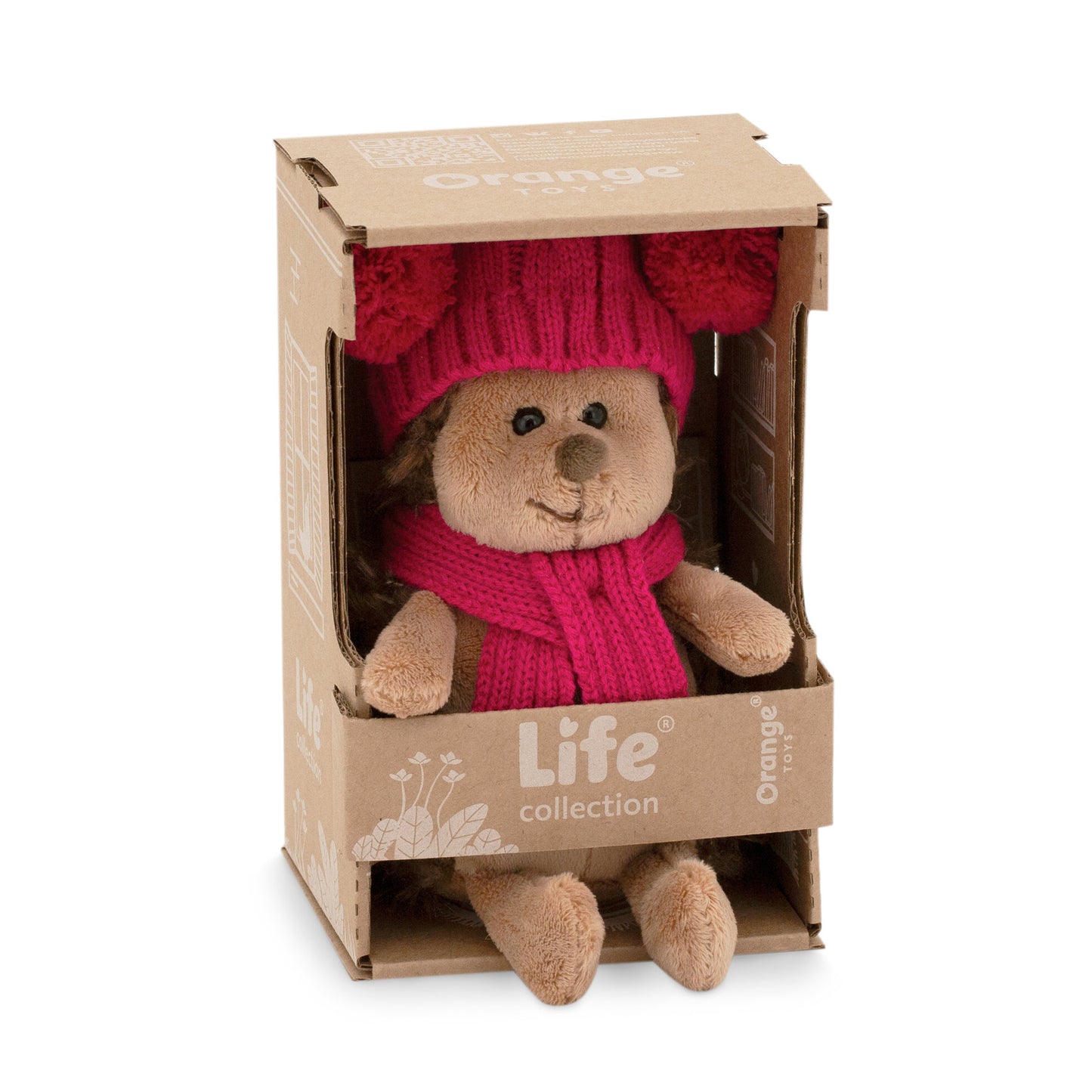 Life – Fluffy Ariciul pufos cu căciuliță, în cutie de colorat tip căsuță (18 cm)