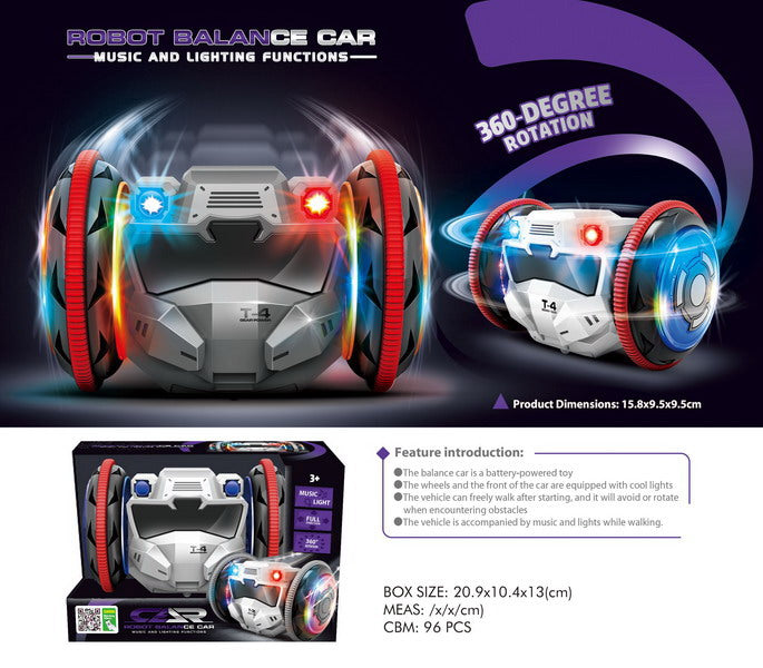 Mașinuță Robot Balance Car – Rotativă 360° cu Lumini și Sunete