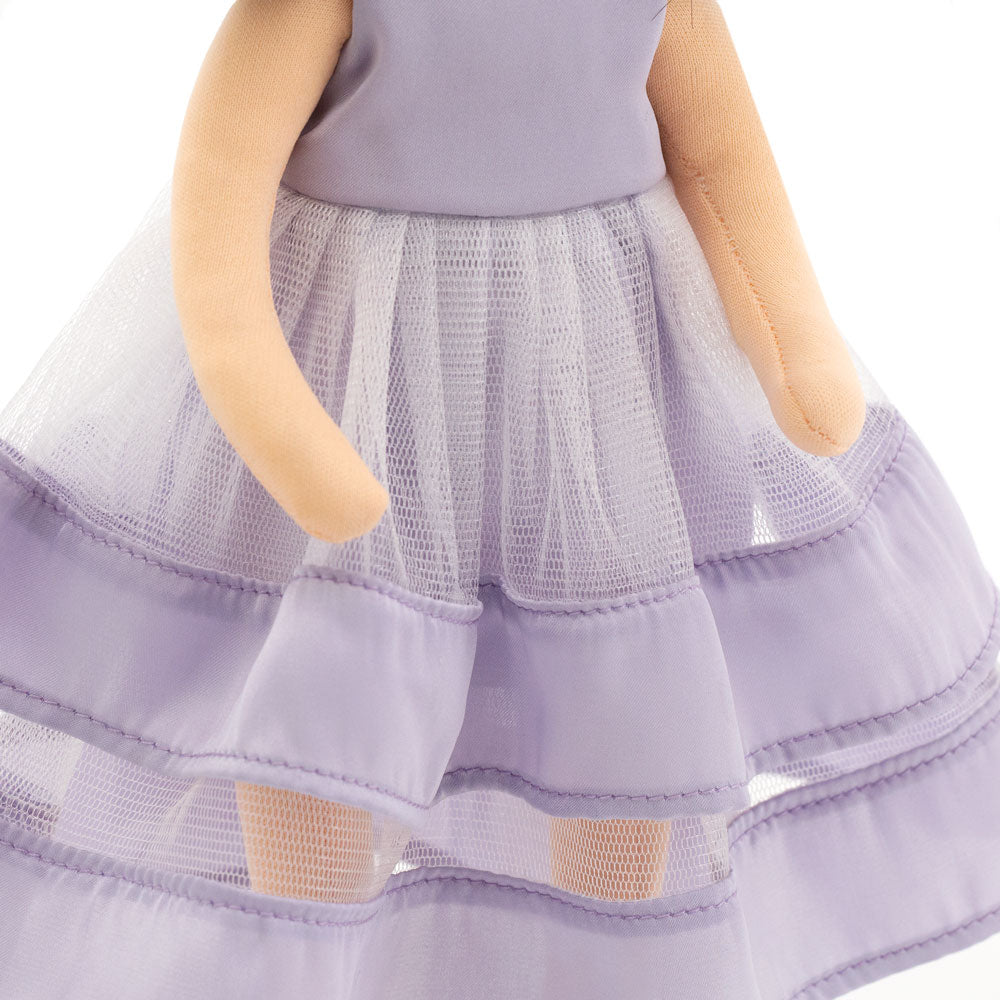 Set Rochie Mov + Accesorii pentru Păpuși Sweet Sisters (32 cm) – Ținută Premium de Joacă
