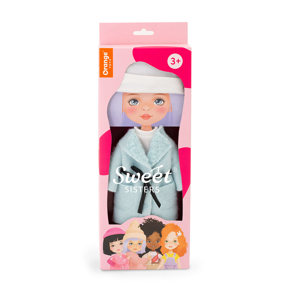 Set Palton Mentă + Accesorii pentru Păpuși Sweet Sisters (32 cm) – Ținută Premium de Joacă