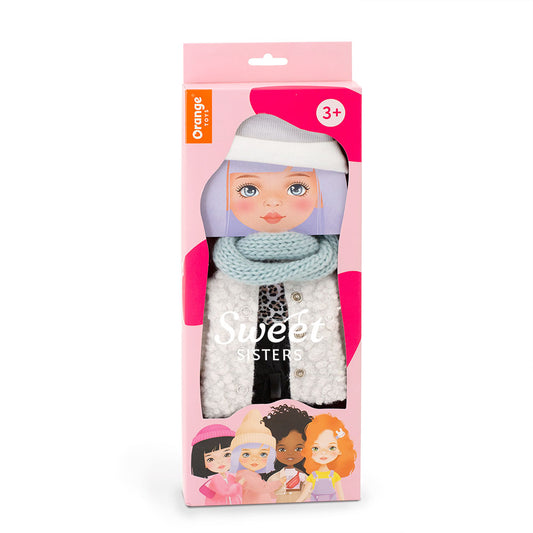 Set de îmbrăcăminte cu Palton Alb pentru Păpuși Sweet Sisters (32 cm) – Ținută Premium de Joacă