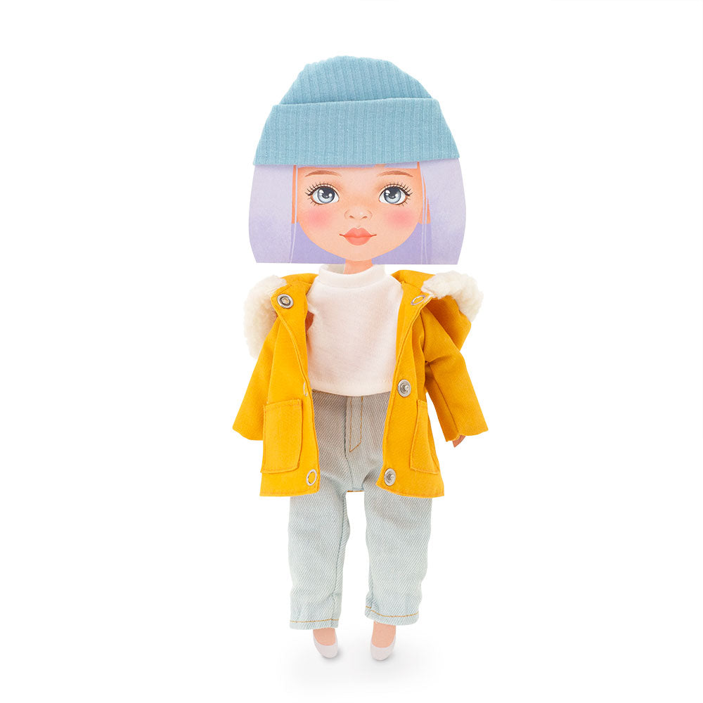 Set de îmbrăcăminte Parka galben muștar pentru Păpuși Sweet Sisters (32 cm) – Ținută Premium de Joacă