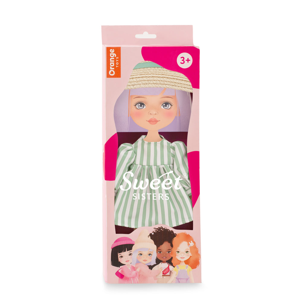 Set de îmbrăcăminte Rochie cu dungi pentru Păpuși Sweet Sisters (32 cm) – Ținută Premium de Joacă