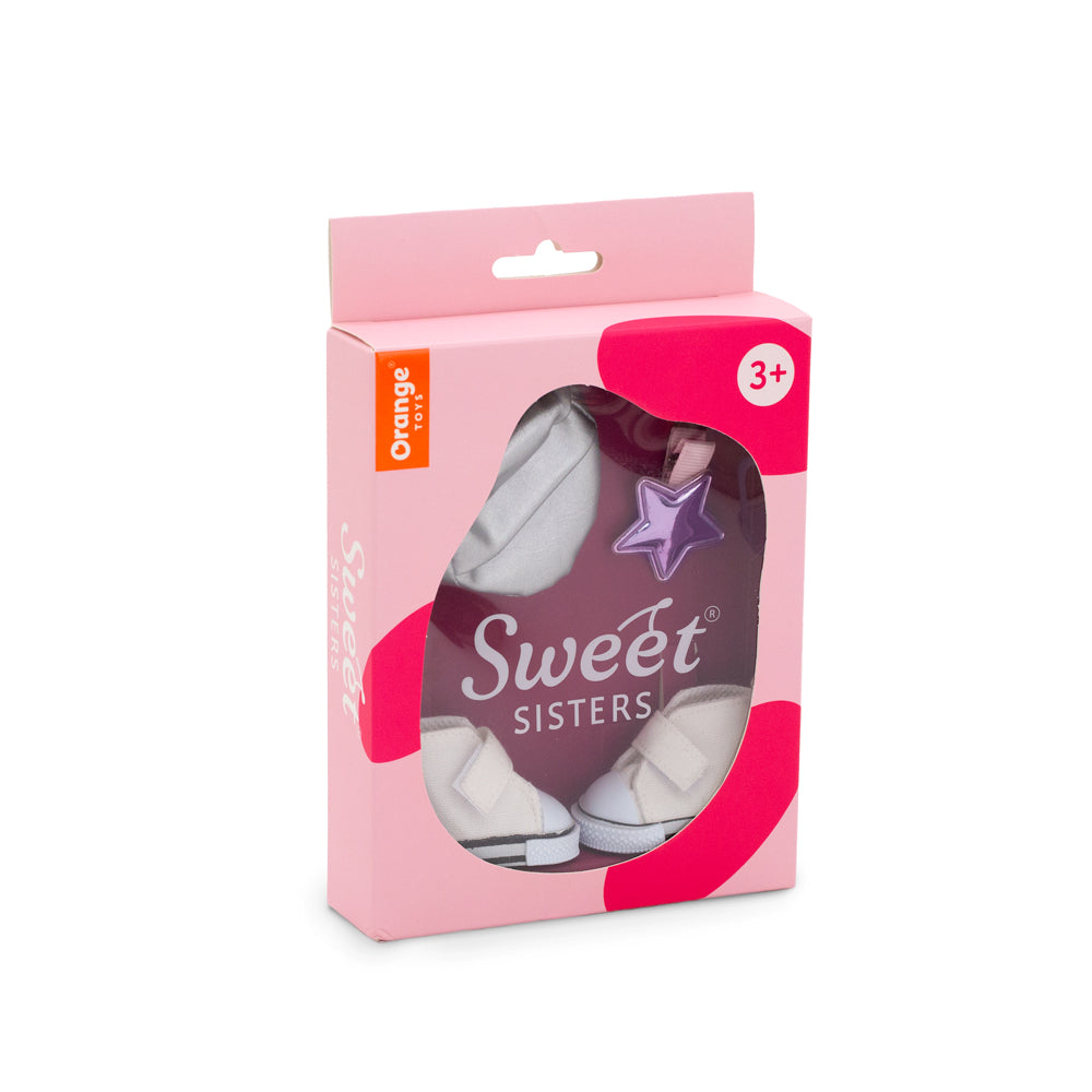 Set Pulover Violet + Accesorii pentru Păpuși Sweet Sisters (32 cm) – Ținută Premium de Joacă