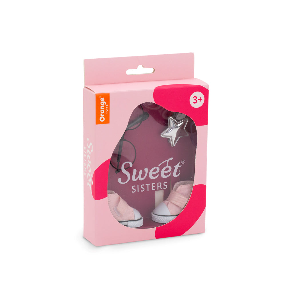 Set Pulover Violet + Accesorii pentru Păpuși Sweet Sisters (32 cm) – Ținută Premium de Joacă