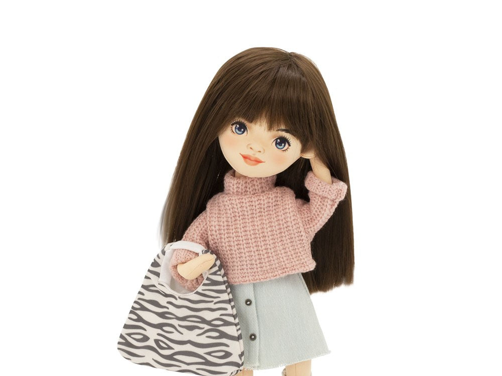 Set de îmbrăcăminte cu fustă din denim pentru Păpuși Sweet Sisters (32 cm) – Ținută Premium de Joacă