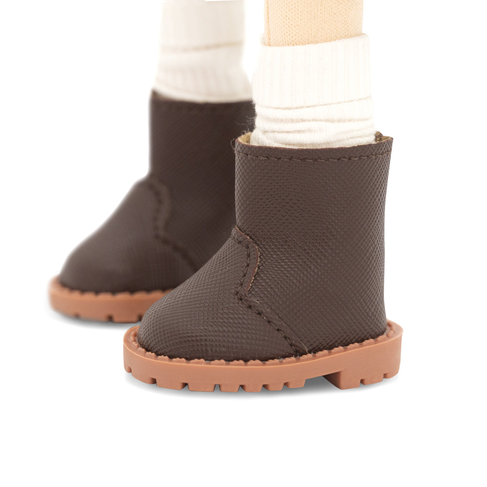 Sophie într-o fustă de denim – Păpușă de Pluș Premium Sweet Sisters (32 cm)