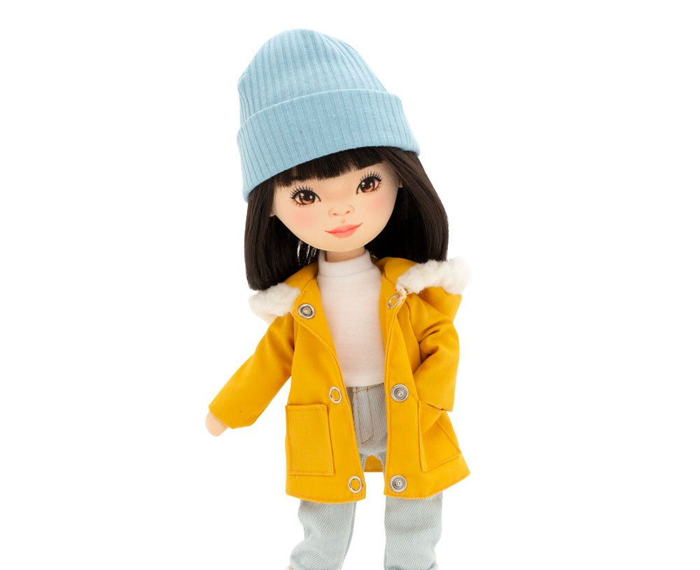 Set de îmbrăcăminte Parka galben muștar pentru Păpuși Sweet Sisters (32 cm) – Ținută Premium de Joacă