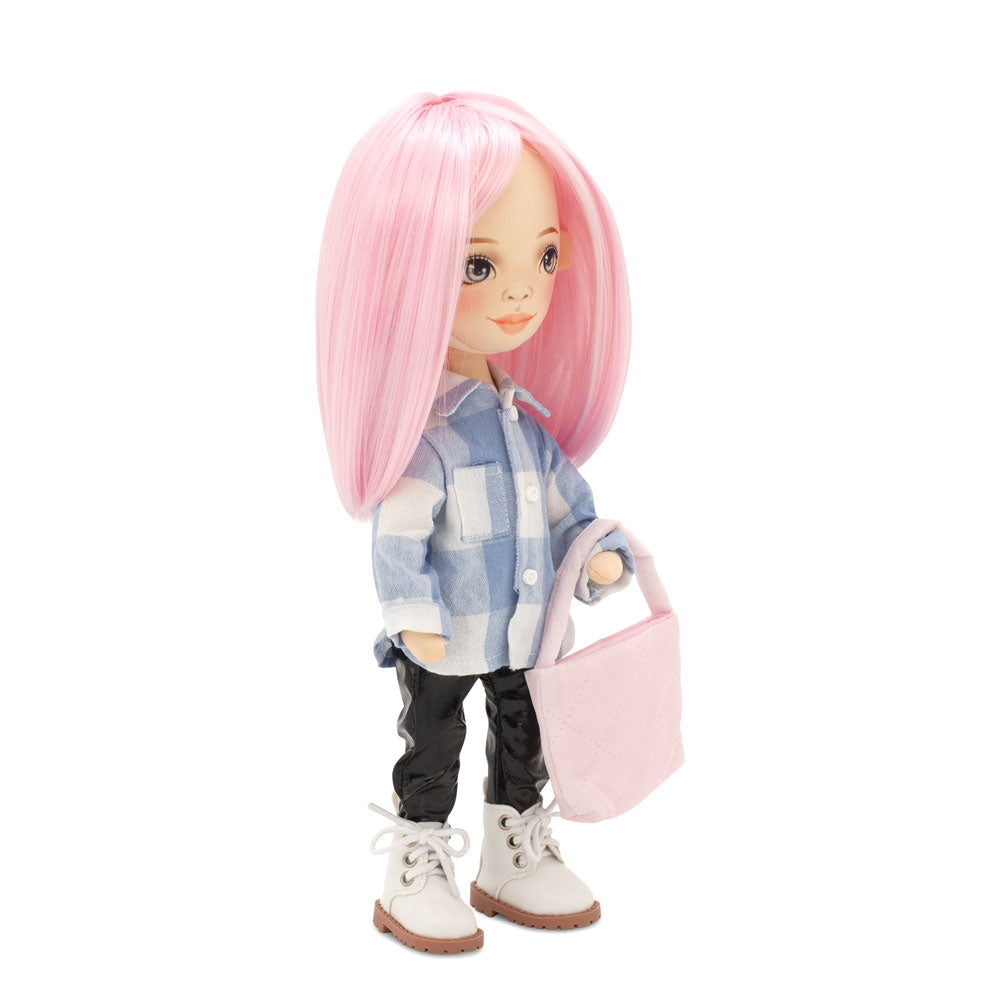 Billie într-o Cămașă în Carouri – Păpușă de Pluș Premium Sweet Sisters (32 cm)