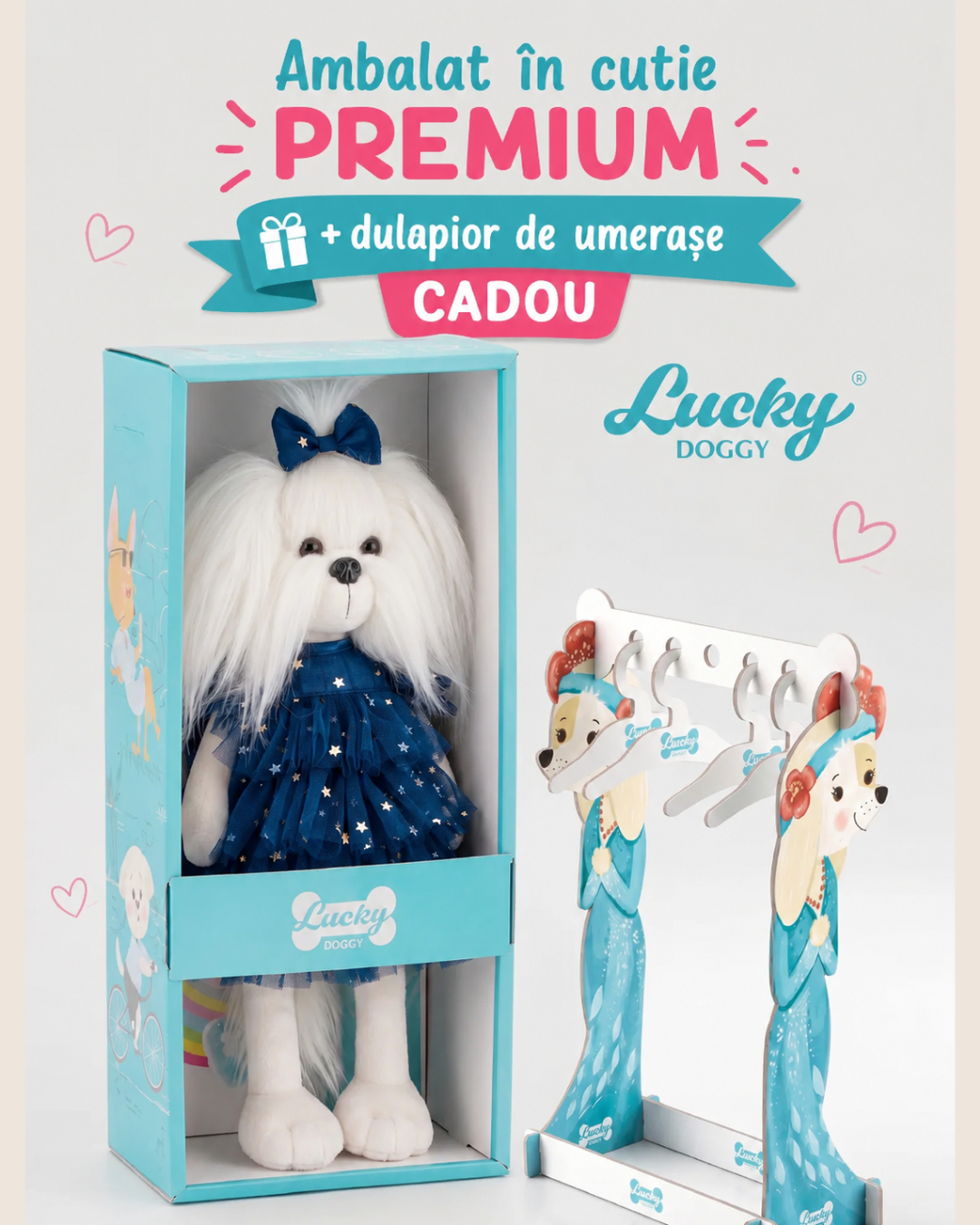 Lucky Mimi Sky – Căţeluşă de Pluş Premium Lucky Doggy