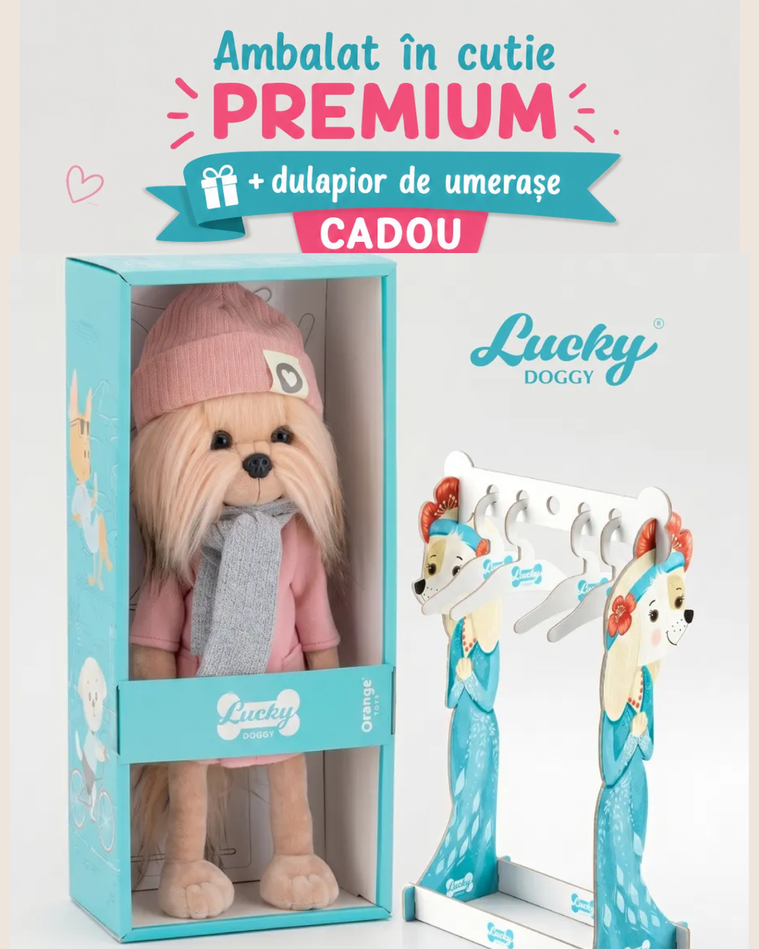 Lucky Yoyo Magia Iernii – Căţeluşă de Pluş Premium Lucky Doggy