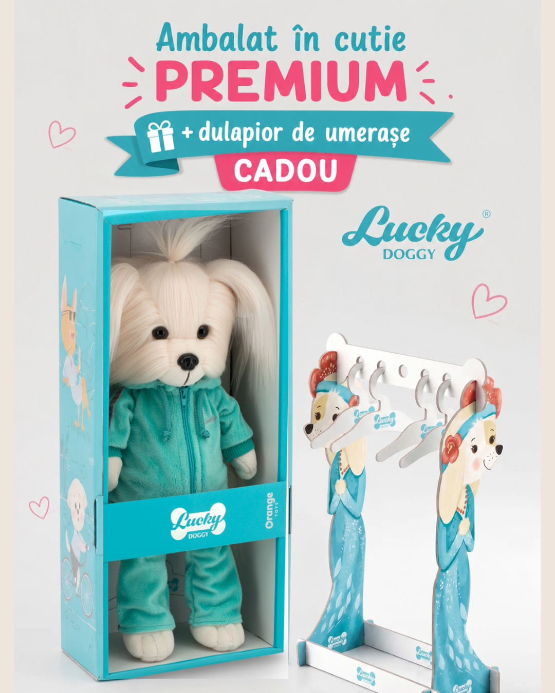 Lucky Mimi Fitness Mint – Căţeluşă de Pluş Premium Lucky Doggy