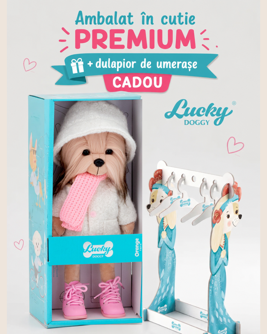 Lucky Yoyo Fashion – Căţeluşă de Pluş Premium Lucky Doggy
