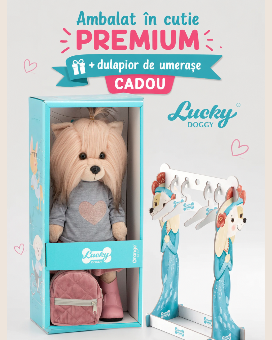 Lucky Yoyo Urban Style – Căţeluşă de Pluş Premium Lucky Doggy
