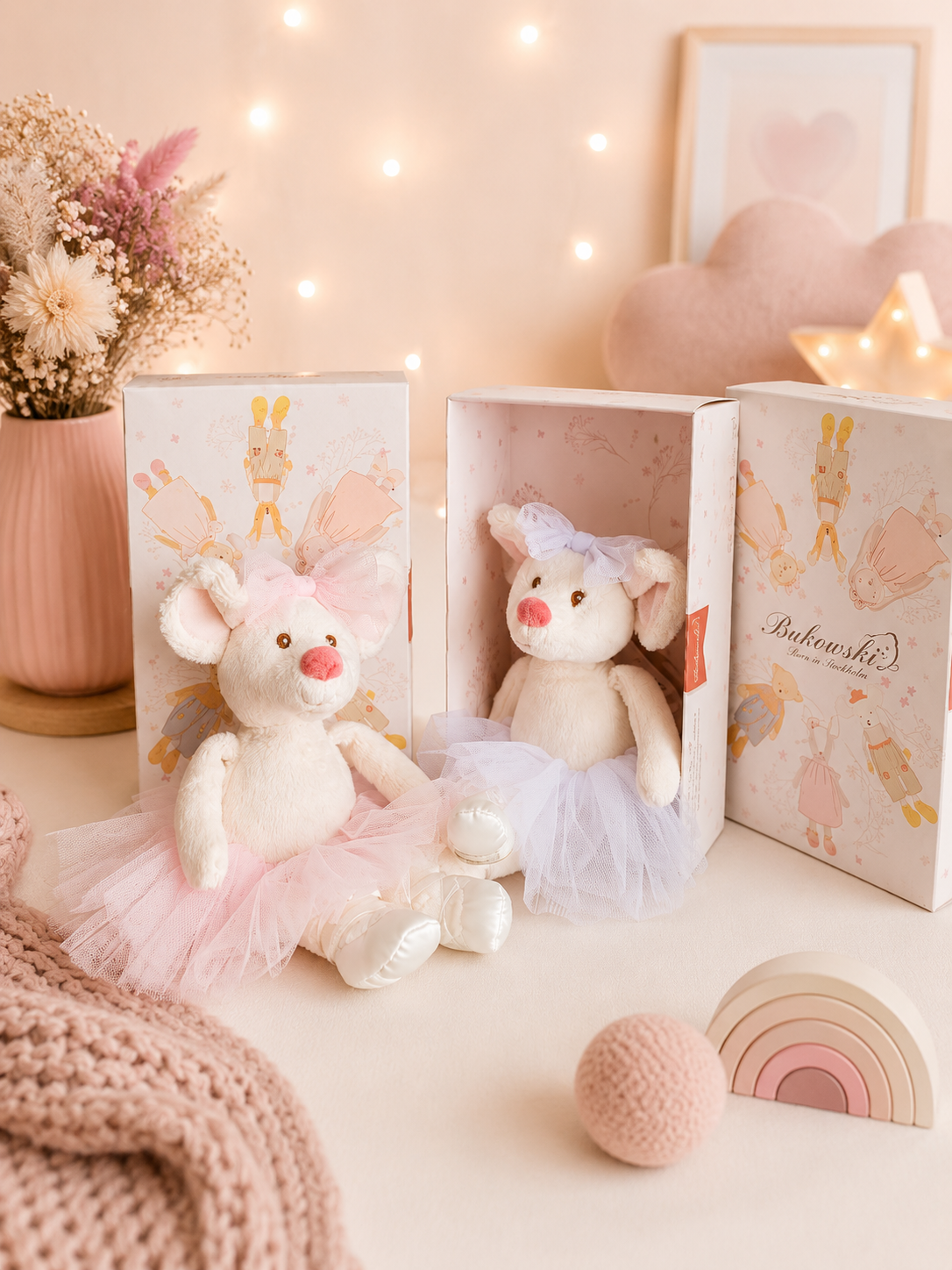 Balerina Antonia – Șoricică de Pluș Premium 25 cm în CUTIE CADOU