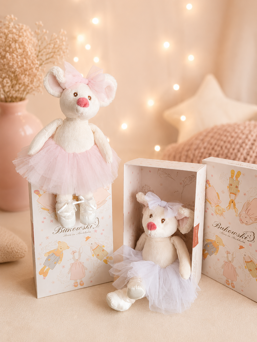 Balerina Antonia – Șoricică de Pluș Premium 25 cm în CUTIE CADOU
