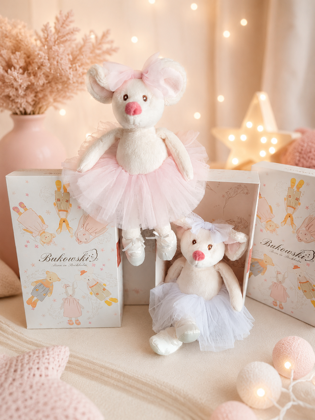 Balerina Antonia – Șoricică de Pluș Premium 25 cm în CUTIE CADOU