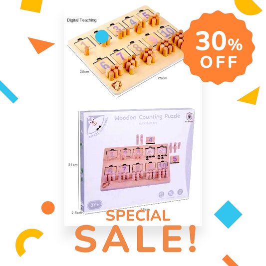 Montessori numaratoare orizontala din lemn