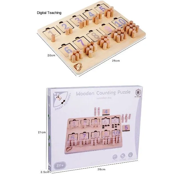 Montessori numaratoare orizontala din lemn