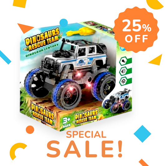 Set de Asamblare – Mașinuță Off-Road Albastră cu Șurubelniță, Sunete și Lumină