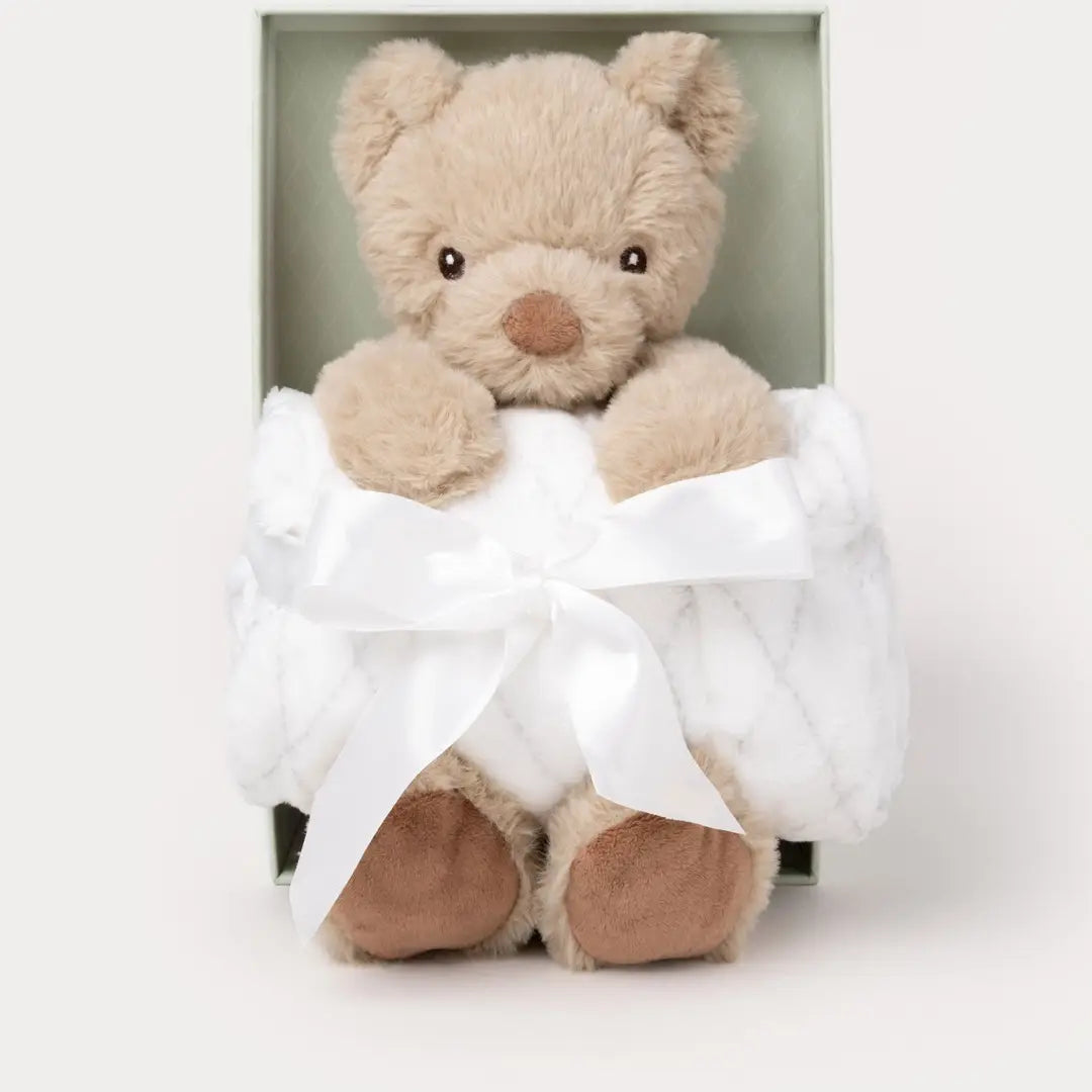 Sven Ursulețul Premium cu Păturică în Cutie Cadou, 30 cm, Teddykompaniet