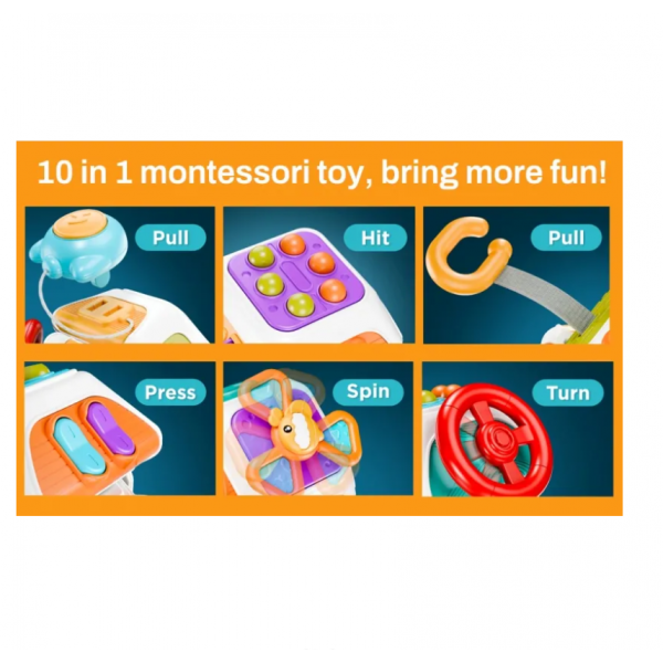 Jucarie senzoriala, Busy Cube Poliedru 4 in 1